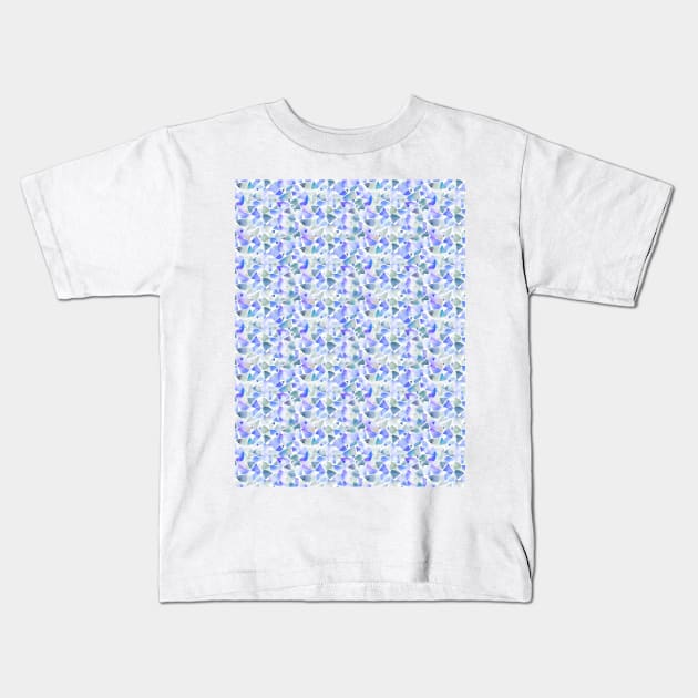 Watercolor geometric soft blue Kids T-Shirt by Remotextiles